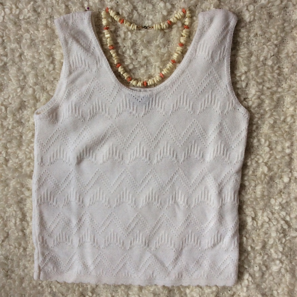 🆓 with purchase💥white knit sleeveless top